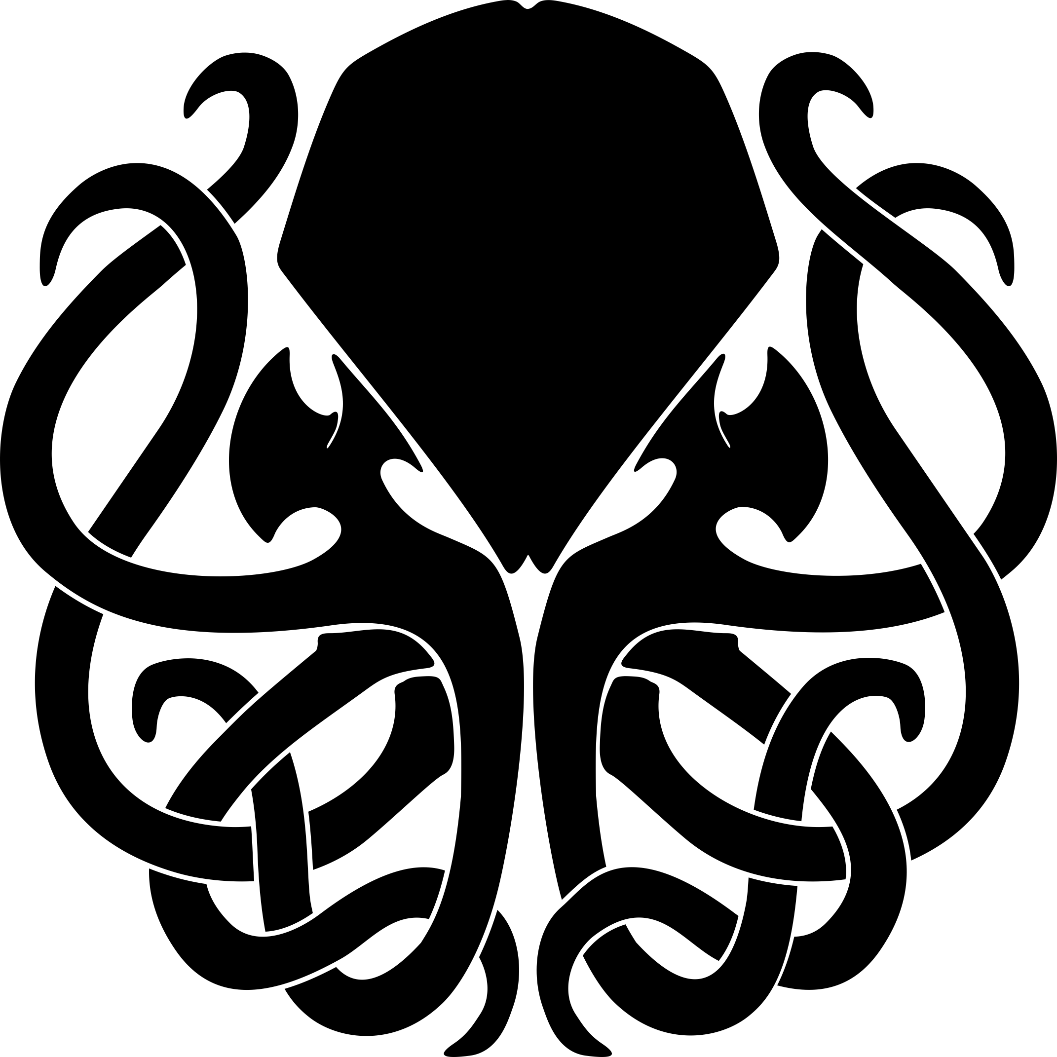 Brand Cthulhu Outline Svg File Free Vectors